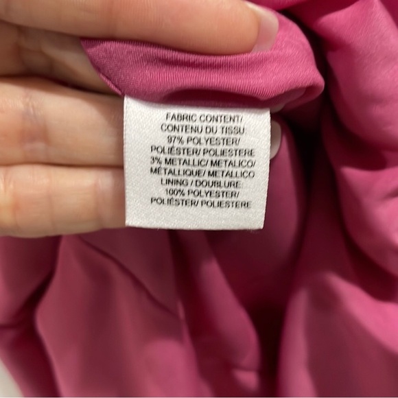 Derek Lam 10 Crosby Floral Mini Shift Dress with Lace Inserts in Pink Metallic - Picture 11 of 14